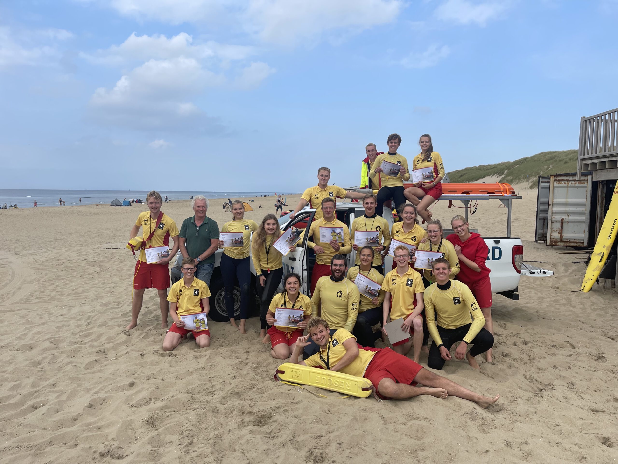 SSN strandwachten geslaagd voor Junior en Lifeguard Strandexploitatie